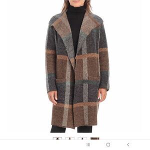 NWT! Boutique item gorgeous super soft plaid sweater coat
